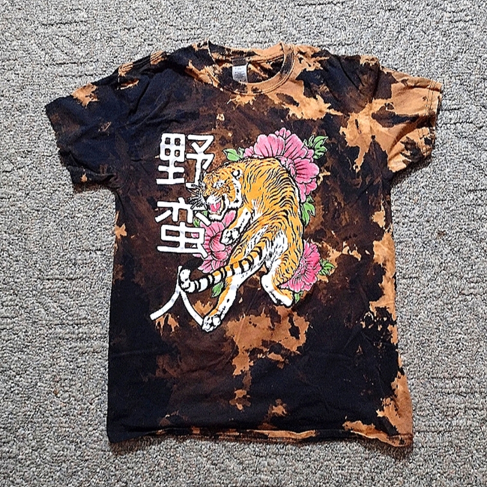 Tiger Floral Original Tie Dye T-shirt